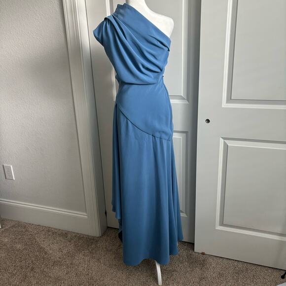 Elliatt Sky Blue Asymmetrical Mini Dress - Picture 6 of 15